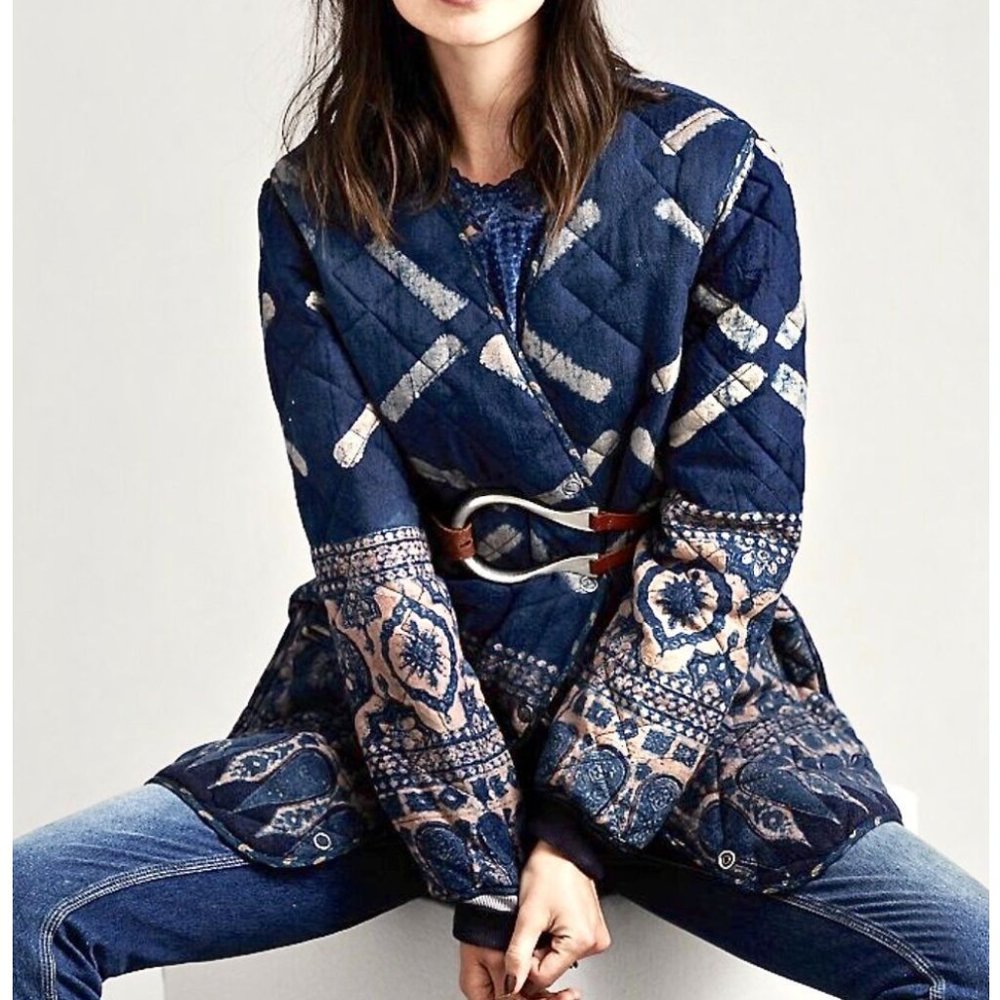 Free People Heirloom Oversized Quilted Jacket XS
